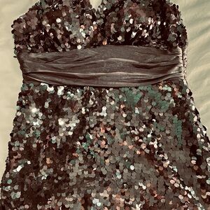 Sequin Halter Dress holiday party, New Year’s Eve party, Christmas
